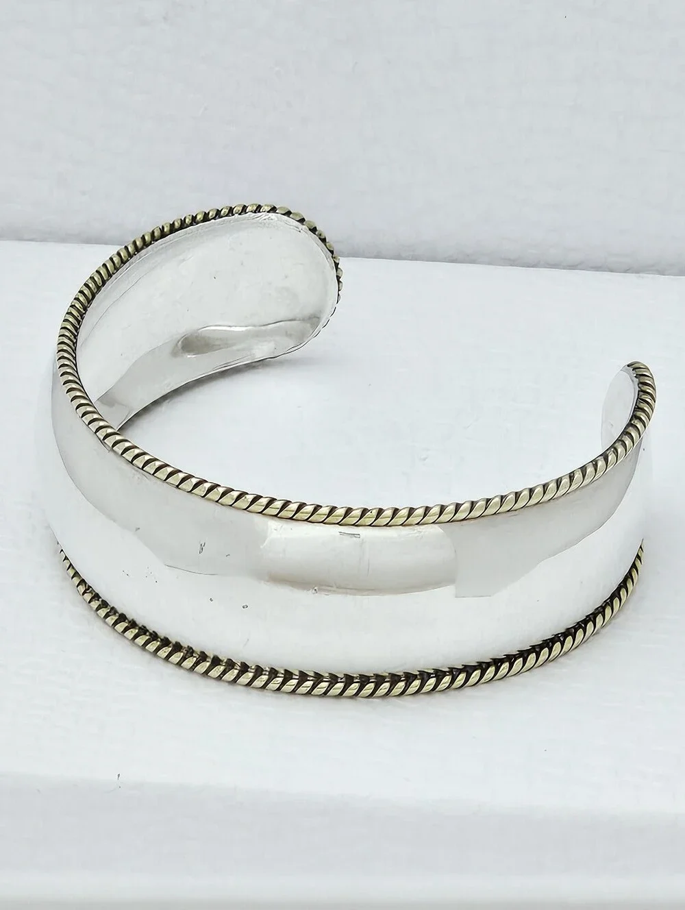 Silpada Rare Sterling Silver Braided/Twisted Brass Vintage Cuff XB168/B0168